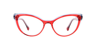 Women Vista Eyeglasses: Alexia - Red - SpaceSMART Eye Clinic (Front View)